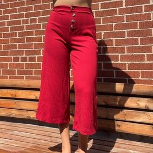 Cropped Wide Leg Pants